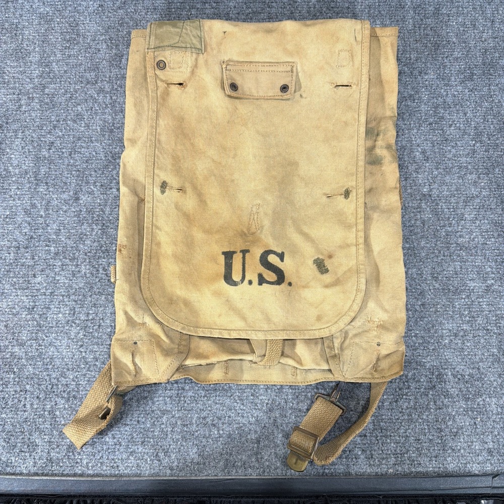 WWI US Army M1910 Haversack Backpack Rock Island Arsenal (RIA) 1918 Stamped Bag